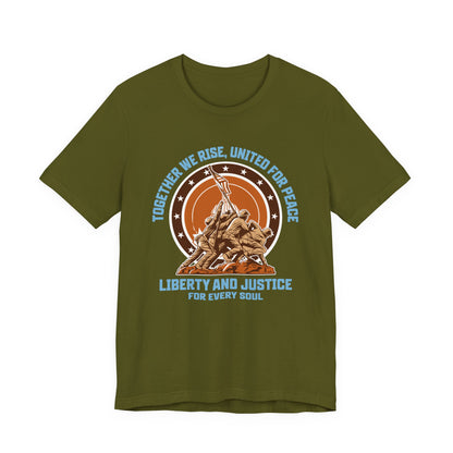 Together We Rise United For Peace Retro American T-Shirt