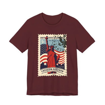 Statue Liberty Postage Stamp T-Shirt