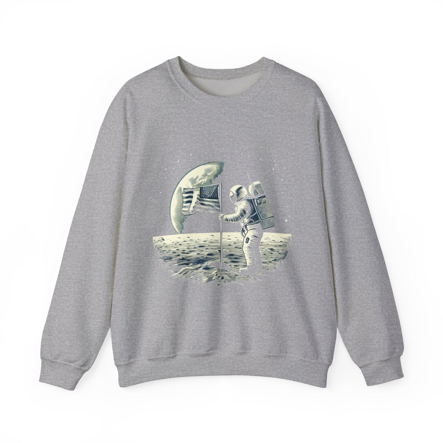 Astronaut standing Moon Sweatshirt