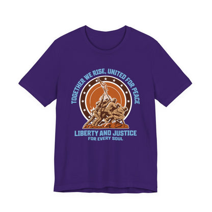 Together We Rise United For Peace Retro American T-Shirt