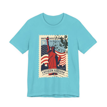Statue Liberty Postage Stamp T-Shirt