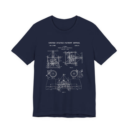 Nikola tesla Patent Aerial Transportation T-Shirt