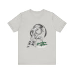 Gas mask breathing in the silence  of a forgotten T-Shirt