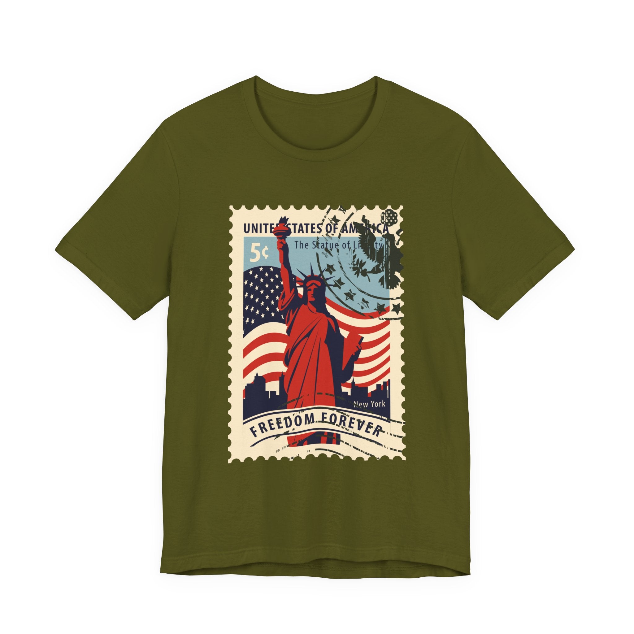 Statue Liberty Postage Stamp T-Shirt