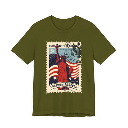 Statue Liberty Postage Stamp T-Shirt