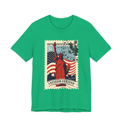 Statue Liberty Postage Stamp T-Shirt