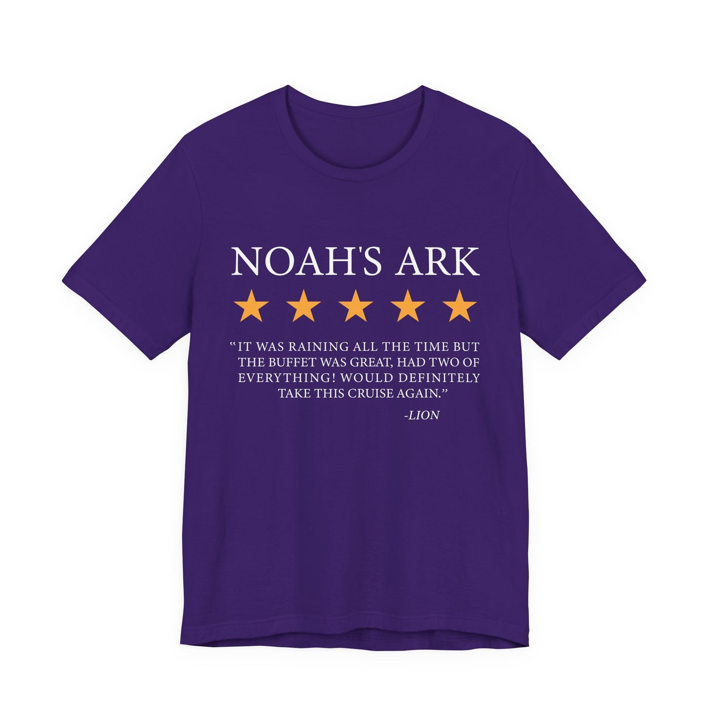 Noah’s Ark Review by a Lion T-Shirt