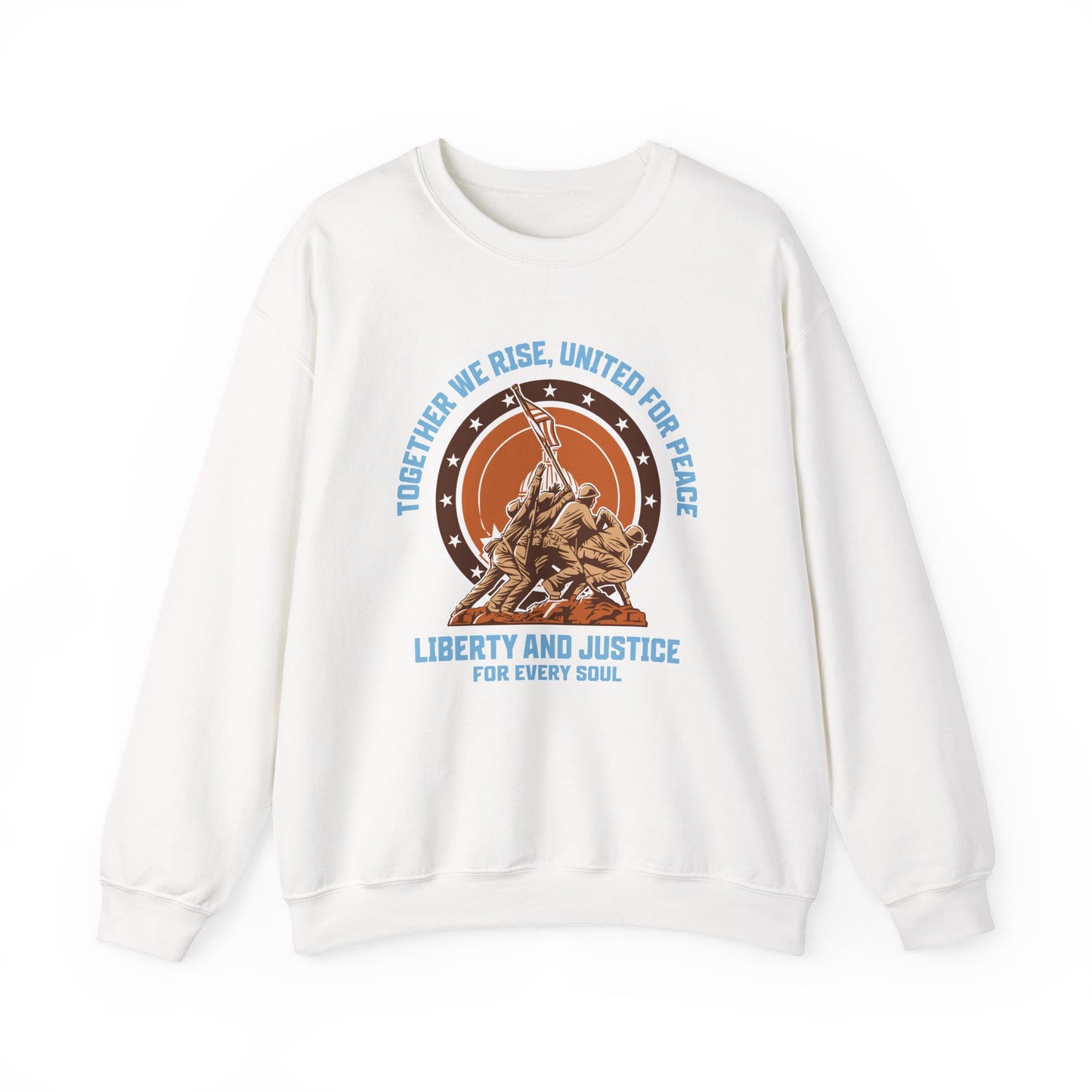 Together We Rise United For Peace Retro American Sweatshirt