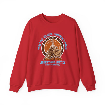 Together We Rise United For Peace Retro American Sweatshirt