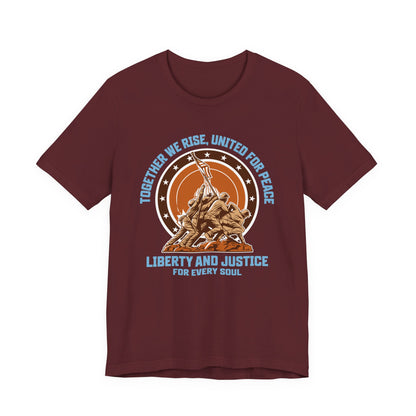 Together We Rise United For Peace Retro American T-Shirt