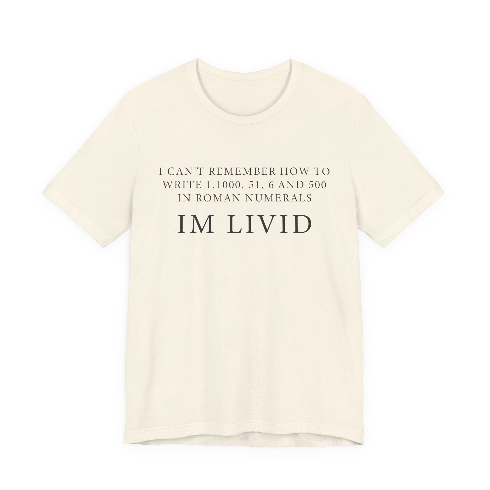 Roman Numerals I’m Livid T-Shirt