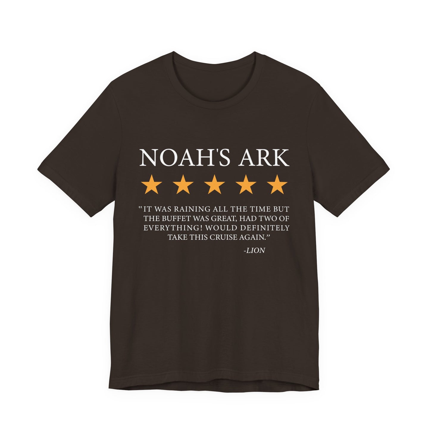 Noah’s Ark Review by a Lion T-Shirt