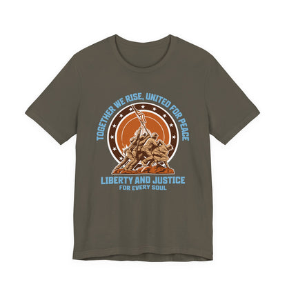 Together We Rise United For Peace Retro American T-Shirt