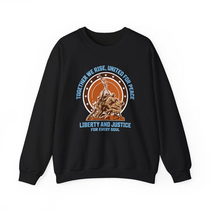 Together We Rise United For Peace Retro American Sweatshirt