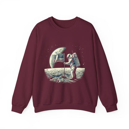 Astronaut standing Moon Sweatshirt
