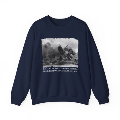 The sunken battleship USS Arizona Pearl Harbor Sweatshirt