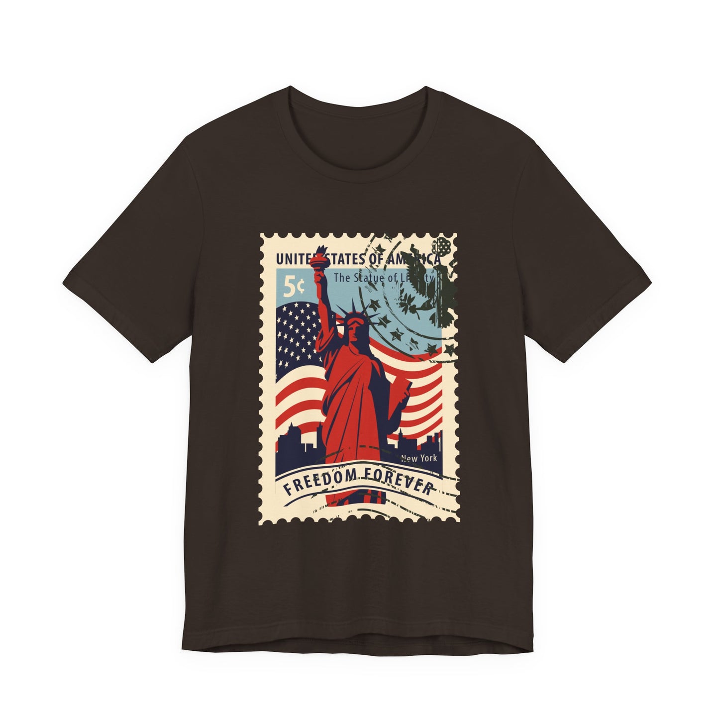 Statue Liberty Postage Stamp T-Shirt