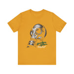 Gas mask breathing in the silence  of a forgotten T-Shirt