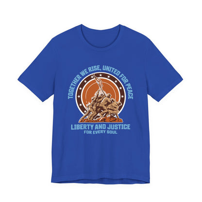 Together We Rise United For Peace Retro American T-Shirt
