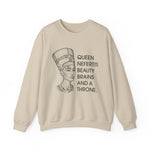 Queen Nefertiti Beauty, Brains, and a Throne Sweatshirt