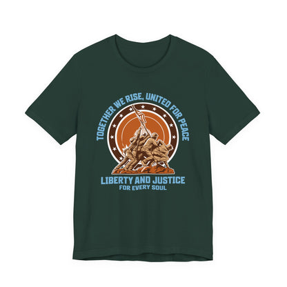 Together We Rise United For Peace Retro American T-Shirt