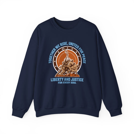 Together We Rise United For Peace Retro American Sweatshirt