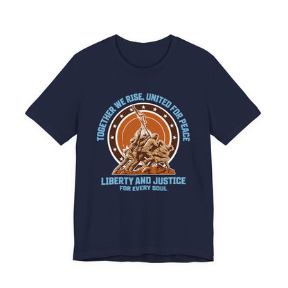 Together We Rise United For Peace Retro American T-Shirt
