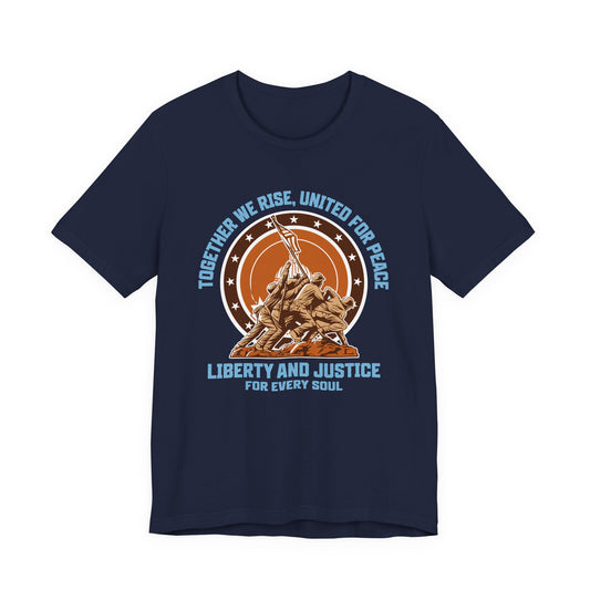 Together We Rise United For Peace Retro American T-Shirt